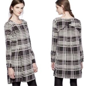 Thakoon Design Nation Gray Black Multicolor General Print Women's Dress Size M